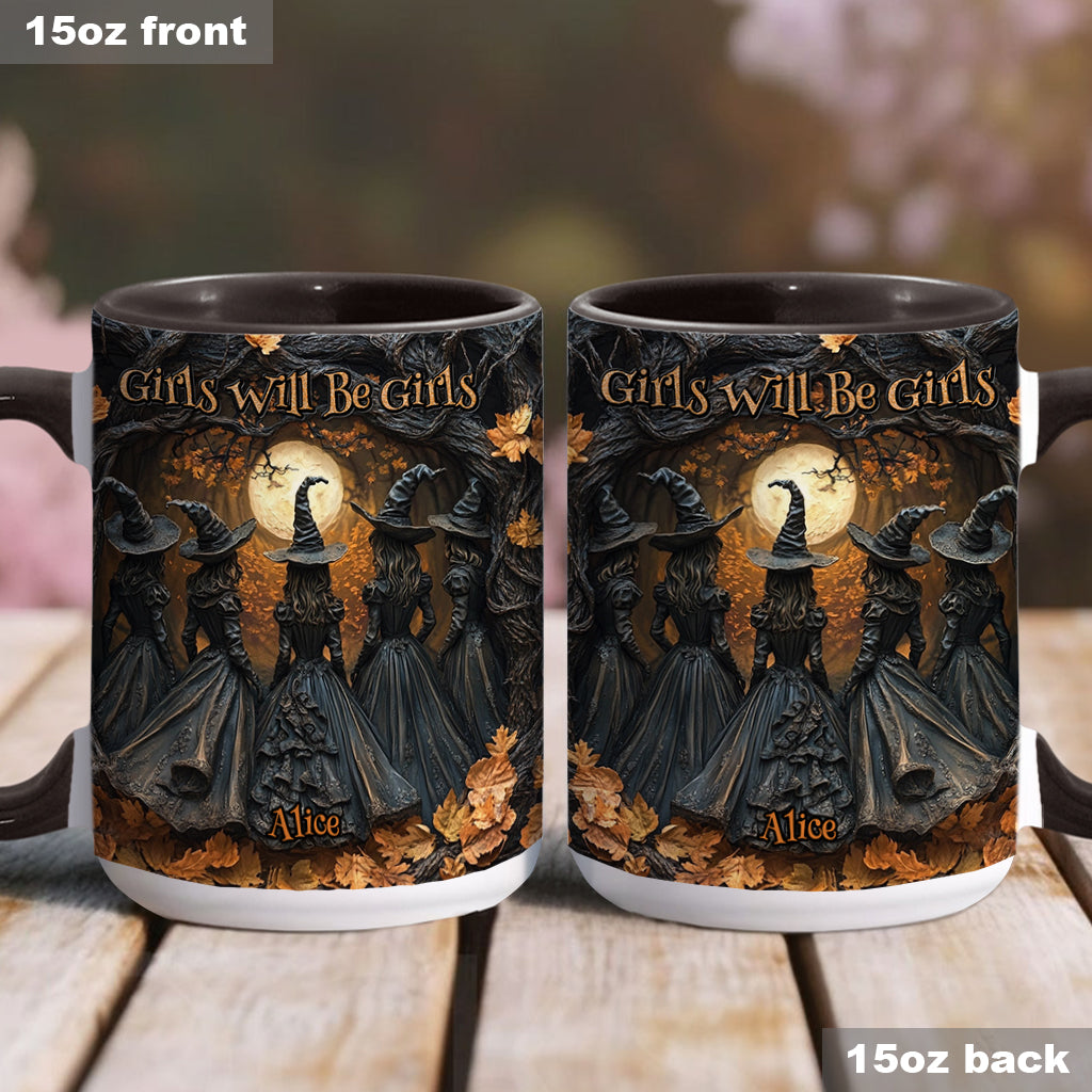Les filles seront toujours des filles - Mug personnalisé à motif sorcière