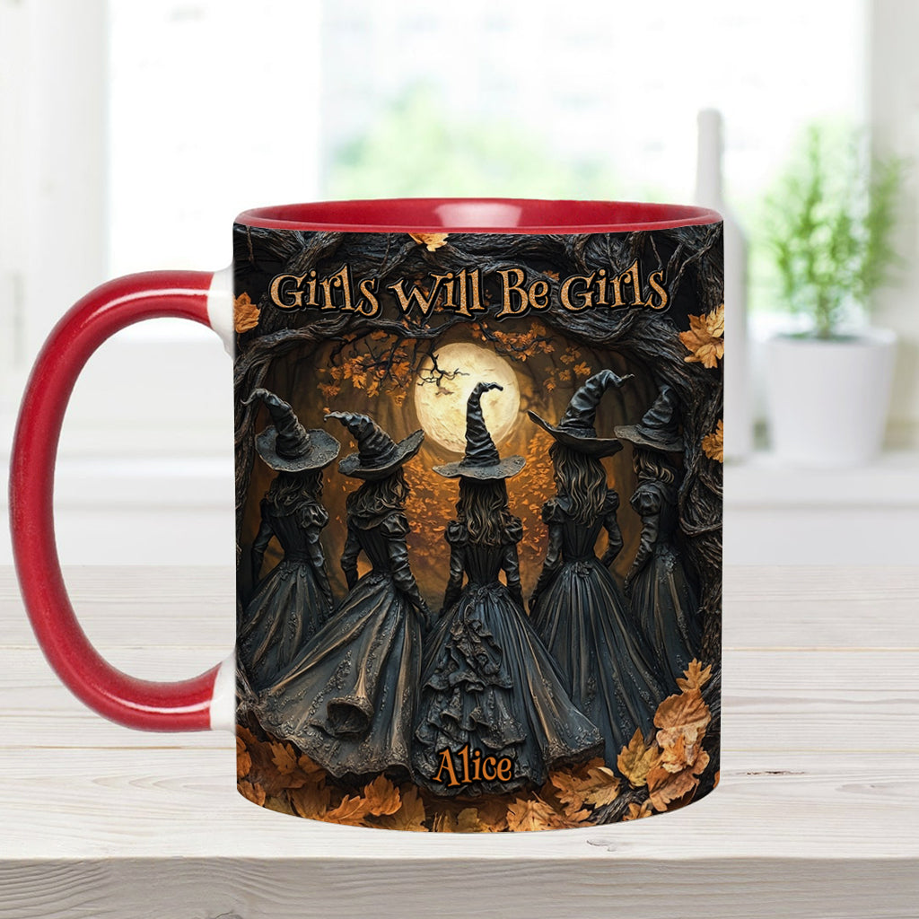 Les filles seront toujours des filles - Mug personnalisé à motif sorcière