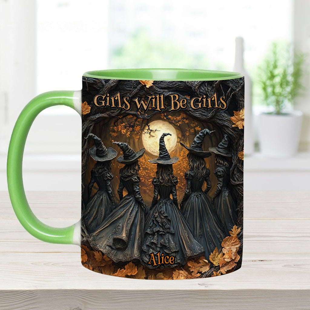 Les filles seront toujours des filles - Mug personnalisé à motif sorcière