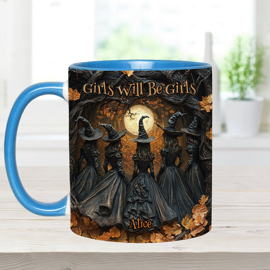 Les filles seront toujours des filles - Mug personnalisé à motif sorcière
