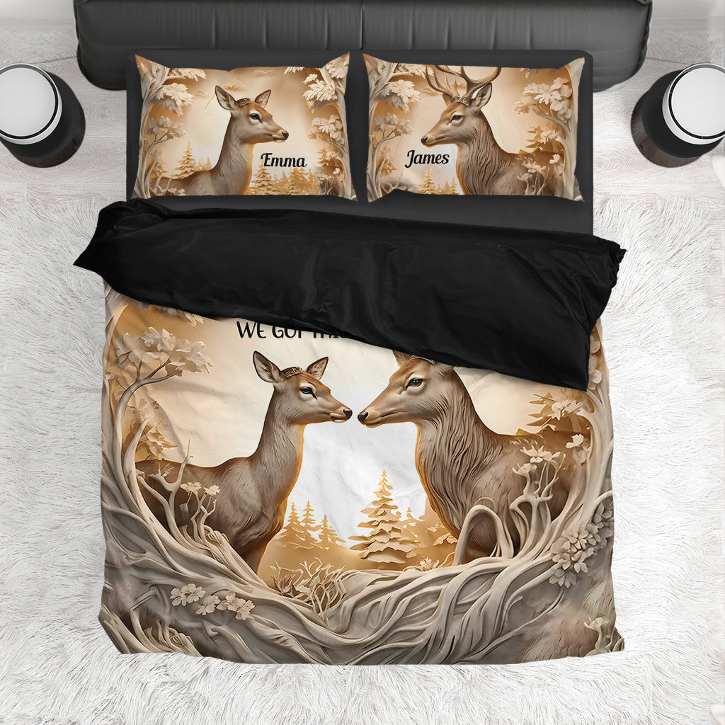 You & Me We Got This - Personalized Hunting Bedding Set