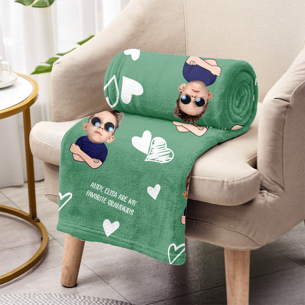 My Favorite GrandKid - Gift for grandma, grandpa - Personalized Blanket