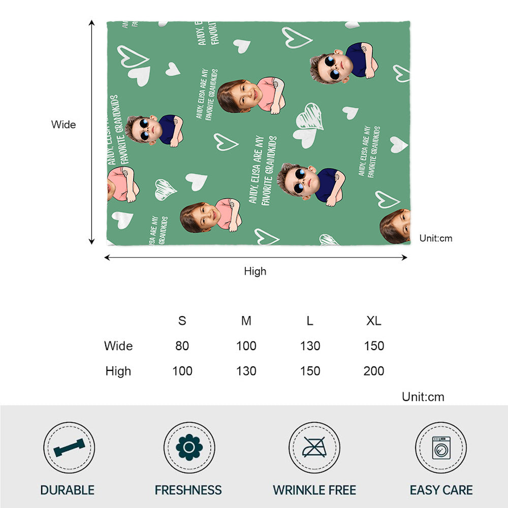 My Favorite GrandKid - Gift for grandma, grandpa - Personalized Blanket