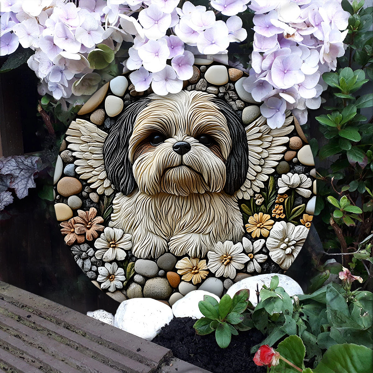 Forever In Our Heart - Personalized Dog Round Shaped Stone