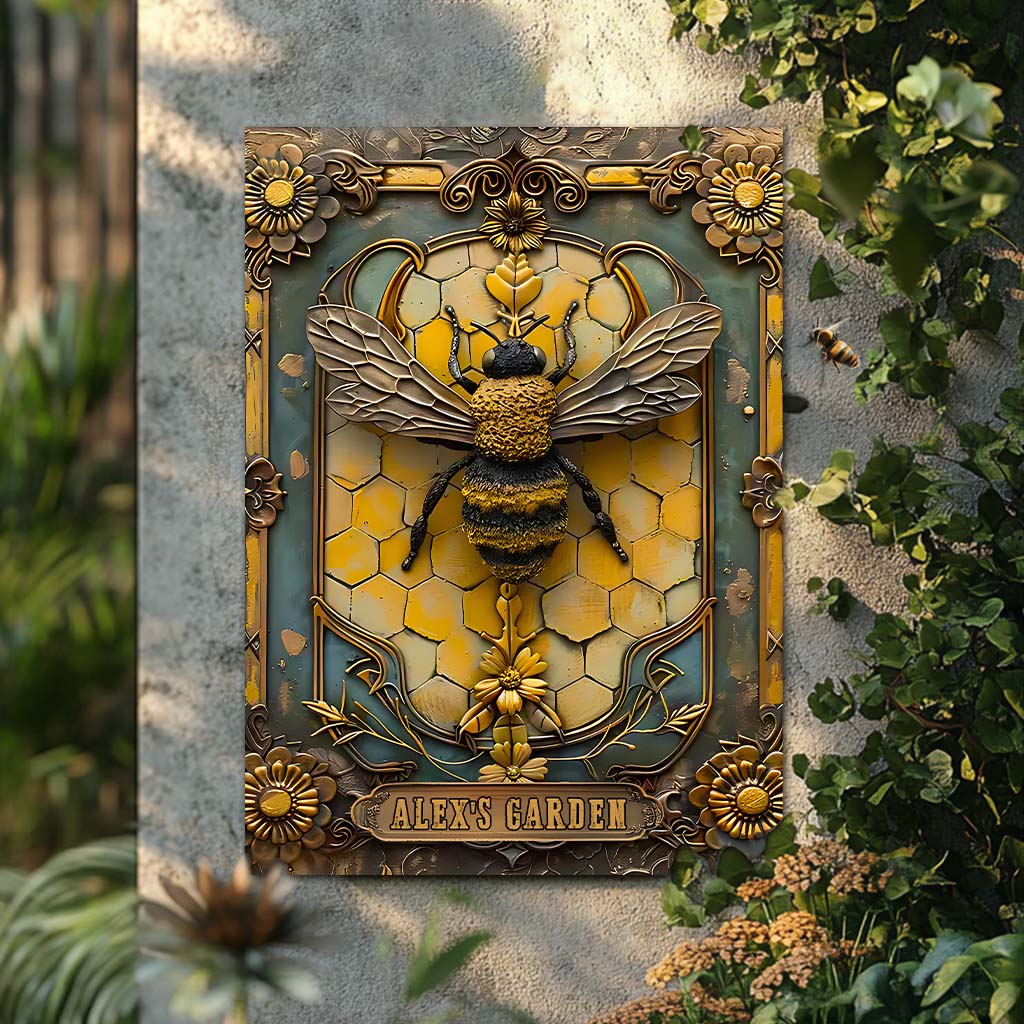 My Happy Place - Personalized Gardening Rectangle Metal Sign