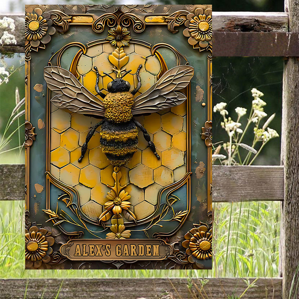 My Happy Place - Personalized Gardening Rectangle Metal Sign