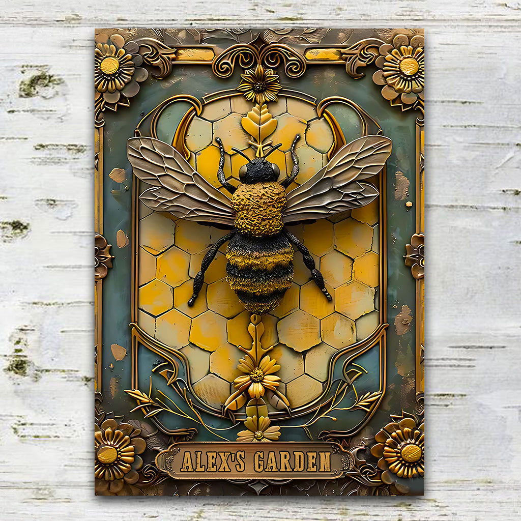 My Happy Place - Personalized Gardening Rectangle Metal Sign