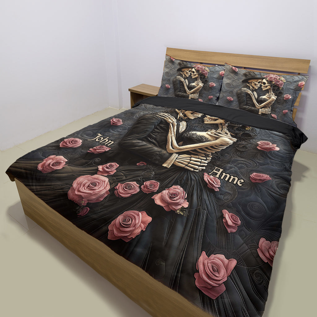 Till Death Do Us Part - Personalized Skull Bedding Set