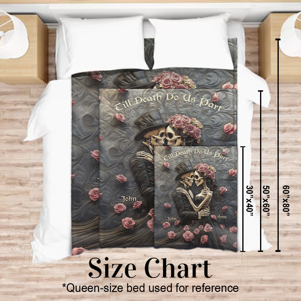 Jusqu'à ce que la mort nous sépare - Couverture personnalisée à tête de mort