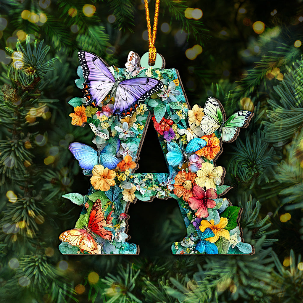 Lettre Fleurs et Papillons - Ornement de jardin personnalisé