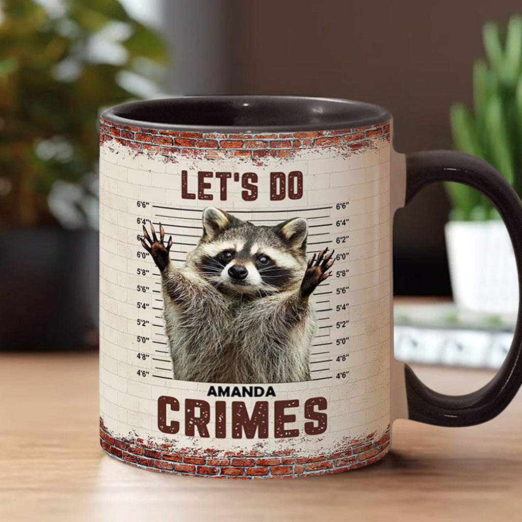 Faisons du crime ! – Mug personnalisé avec motif raton laveur