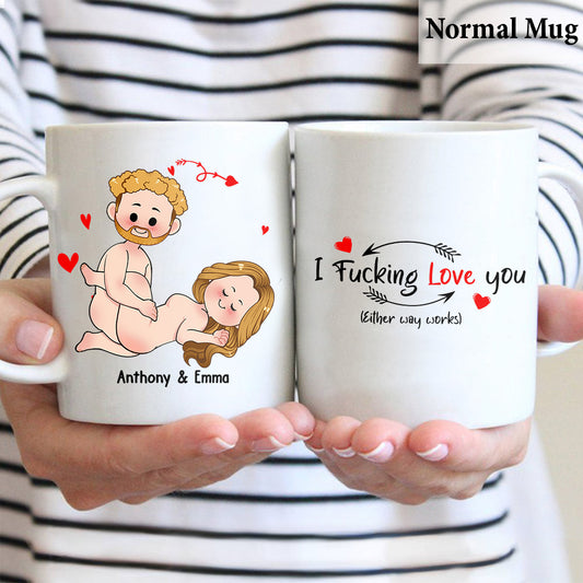 Je veux juste que tu sois heureux - Cadeau pour couple (mari, femme, petit ami, petite amie) - Mug personnalisé