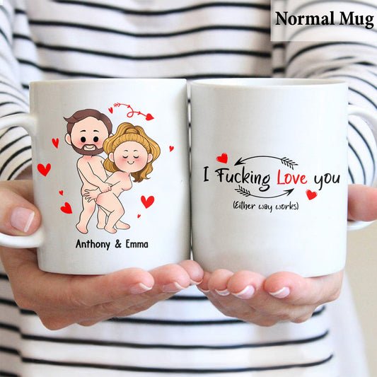 Je veux juste que tu sois heureux - Cadeau pour couple (mari, femme, petit ami, petite amie) - Mug personnalisé