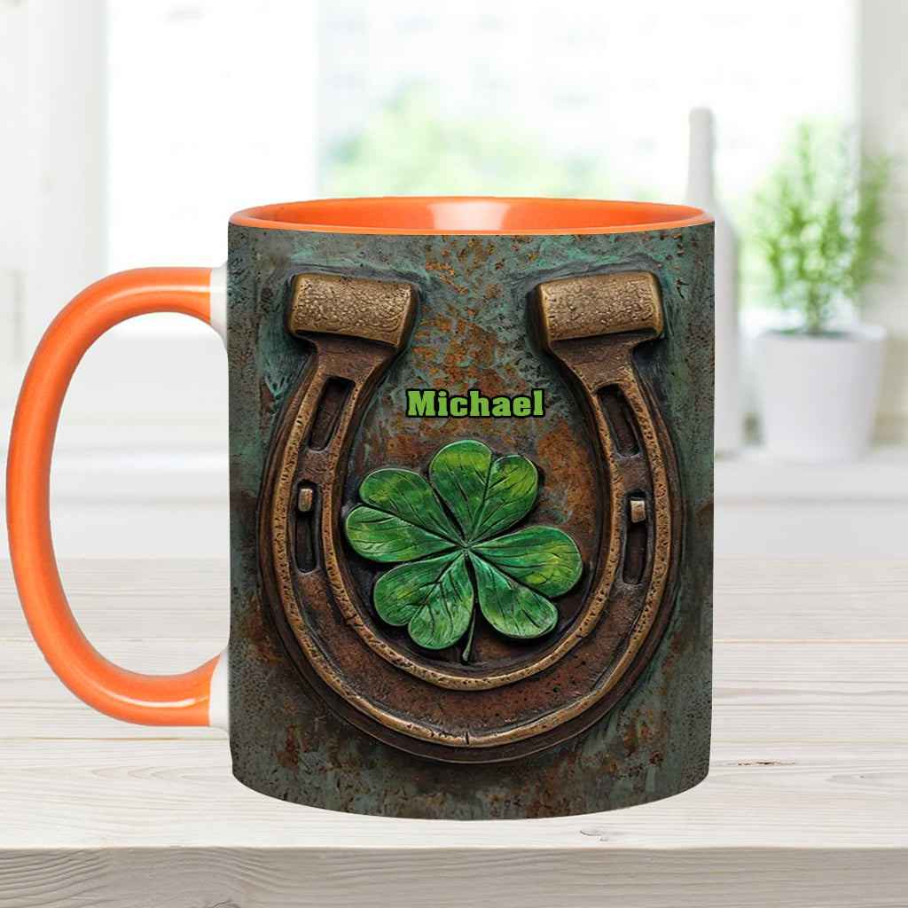 Vintage Irish Harp - Personalized Horse Accent Mug