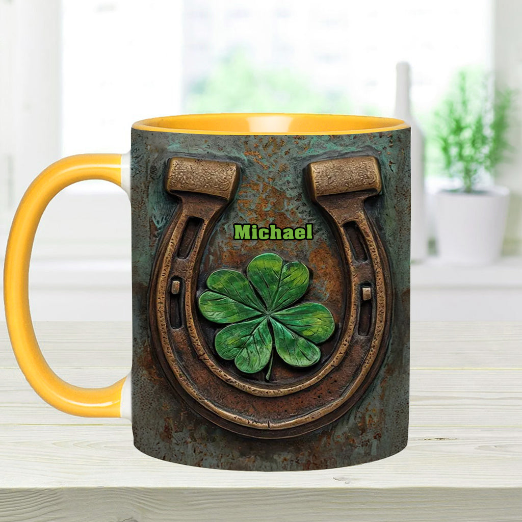 Vintage Irish Harp - Personalized Horse Accent Mug