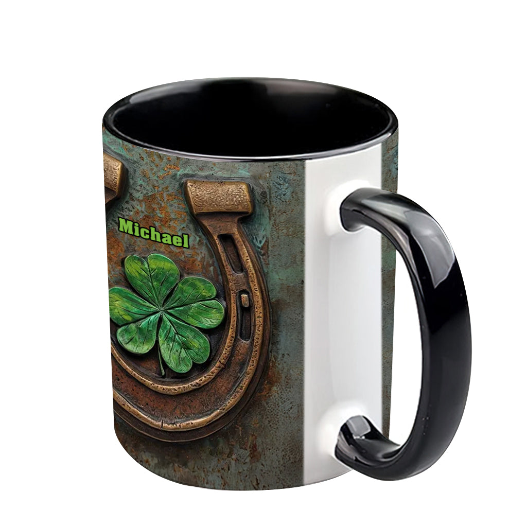 Vintage Irish Harp - Personalized Horse Accent Mug