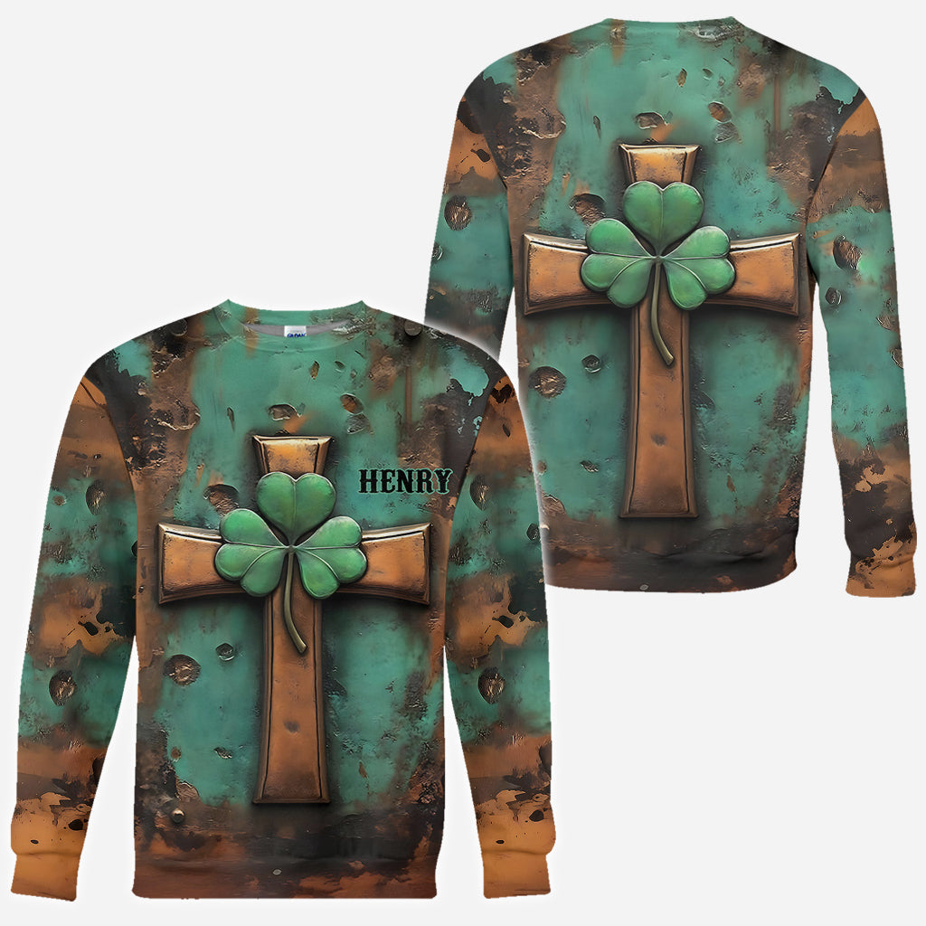 Vintage Irish Cross - Personalized Saint Patrick's Day All Over Shirt