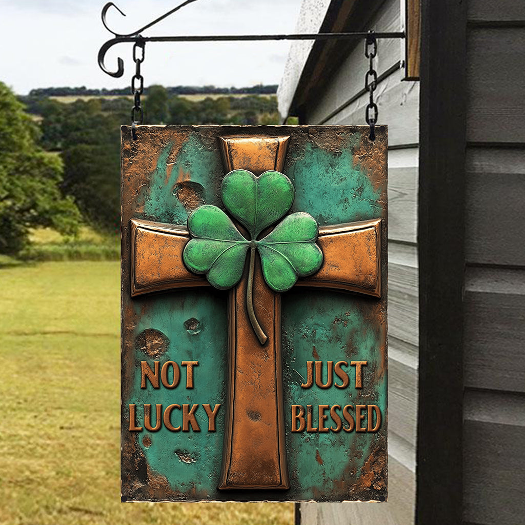 Not Lucky Just Blessed - Saint Patrick's Day Rectangle Metal Sign