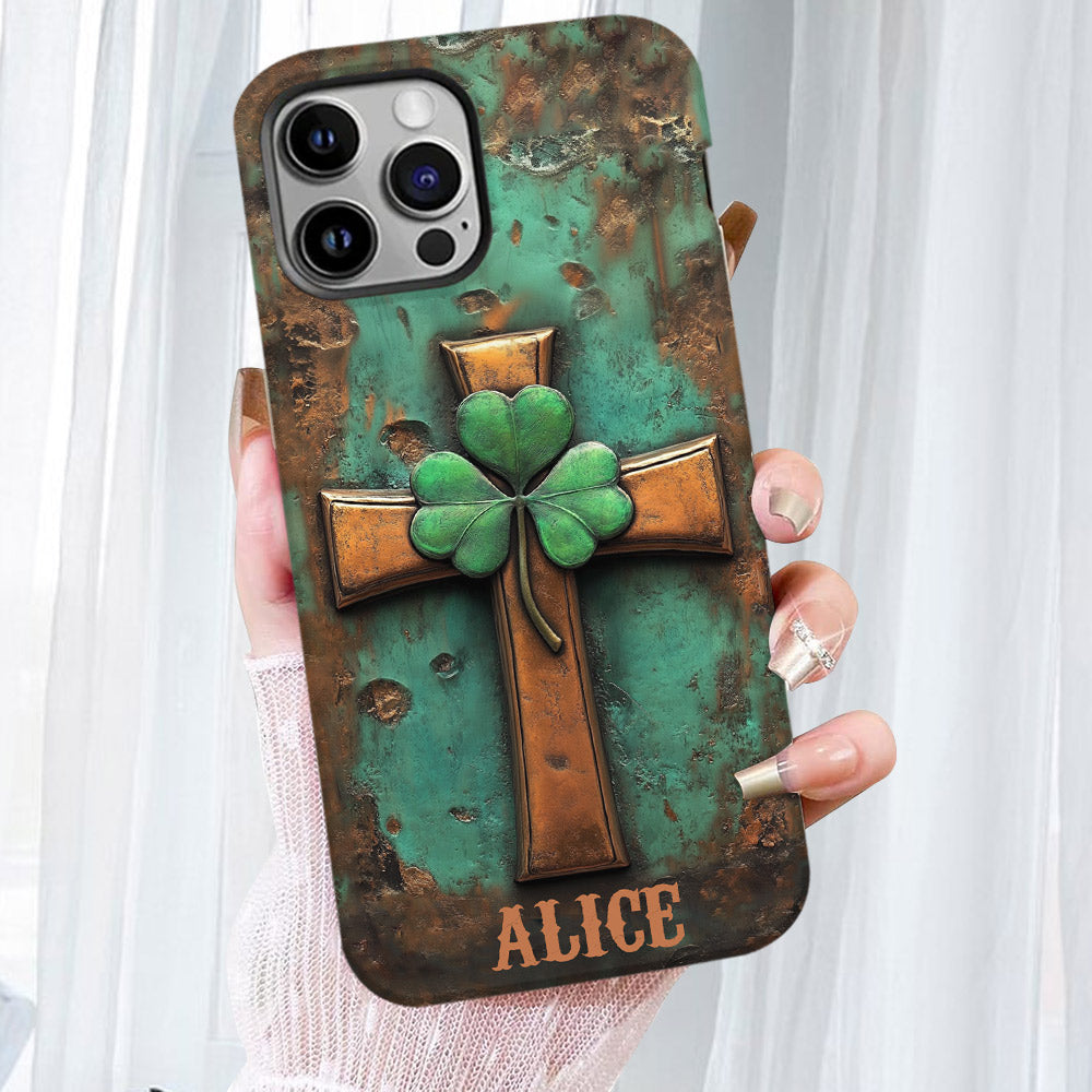 Vintage Irish Cross - Personalized Saint Patrick's Day Full Print Phone Case