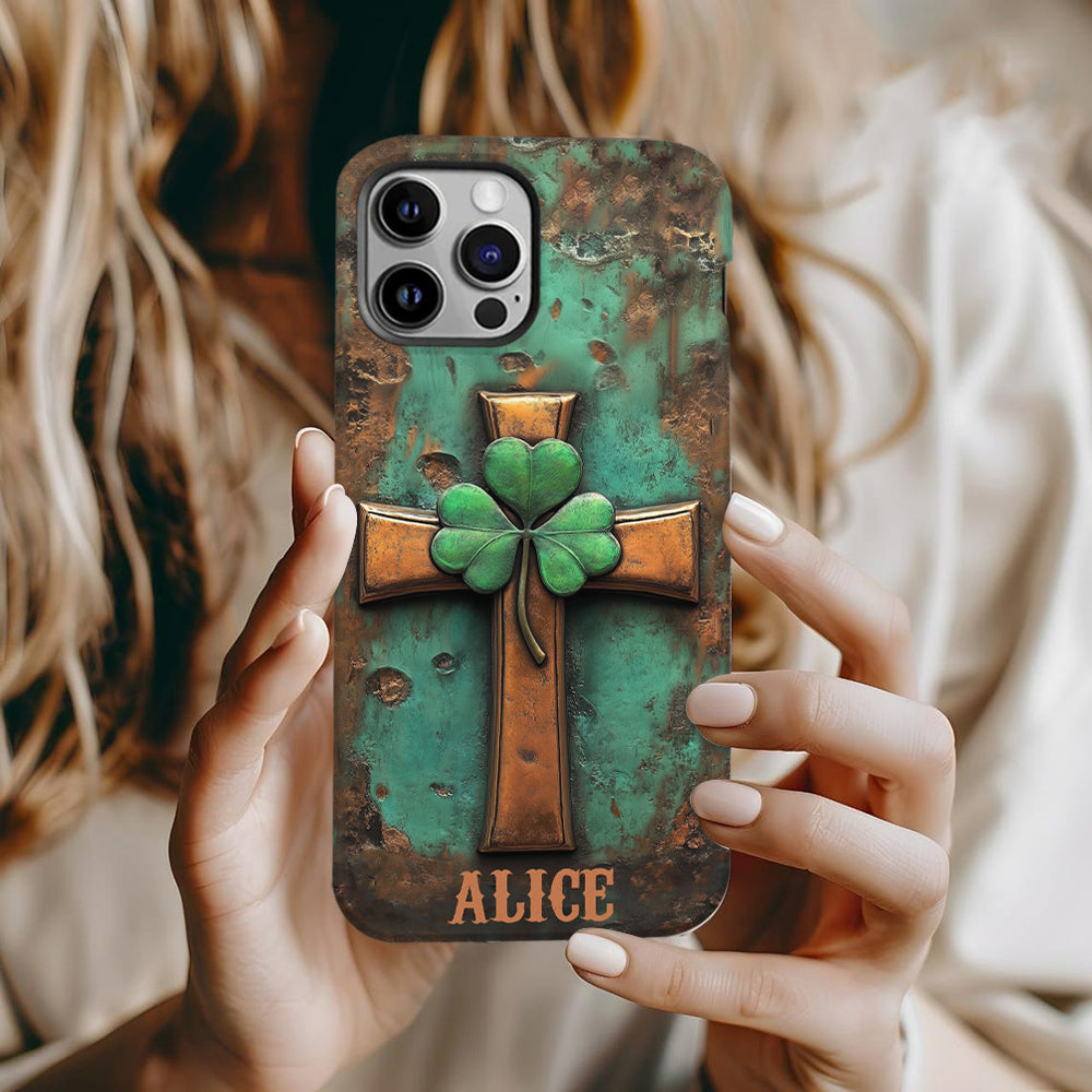 Vintage Irish Cross - Personalized Saint Patrick's Day Full Print Phone Case