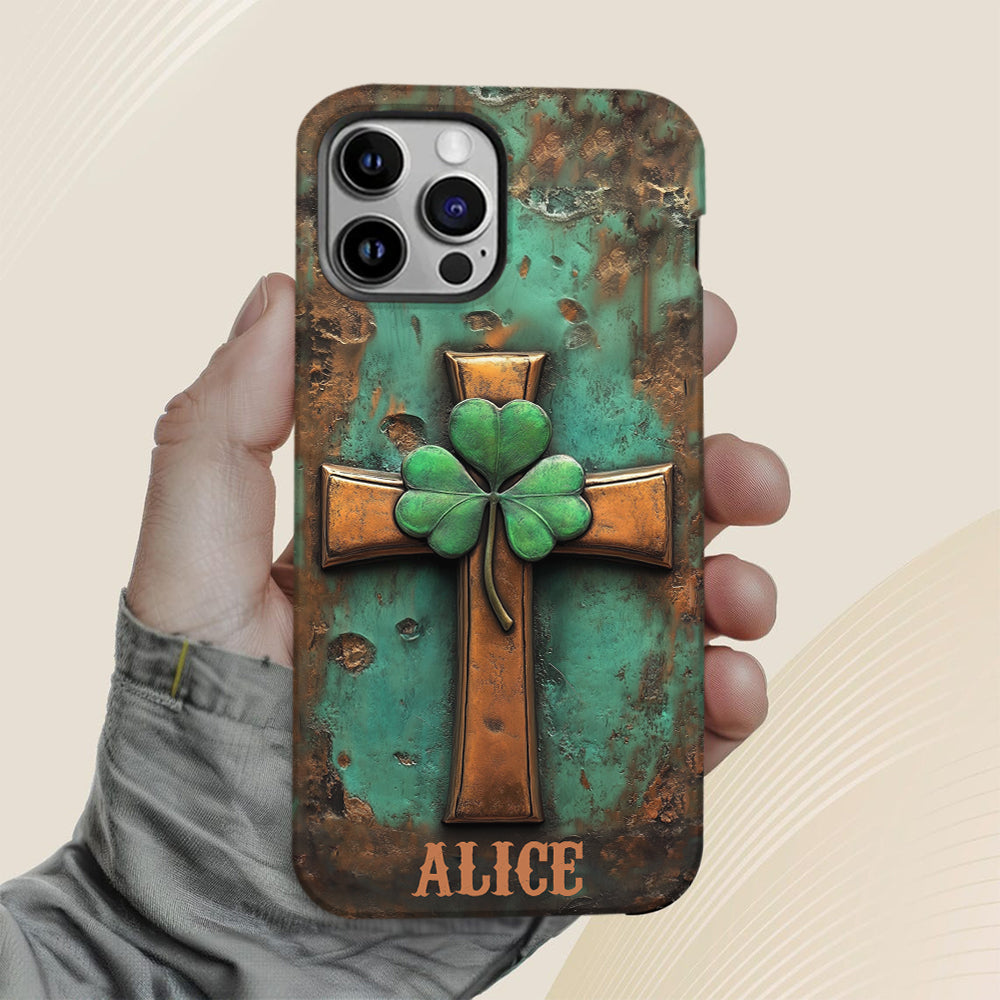 Vintage Irish Cross - Personalized Saint Patrick's Day Full Print Phone Case