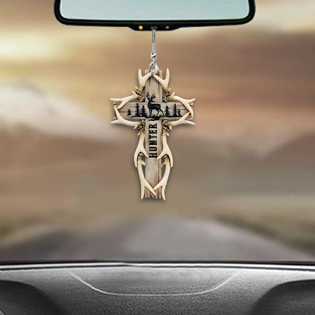 Cross Hanging Ornament - Personalized Hunting Car Ornament