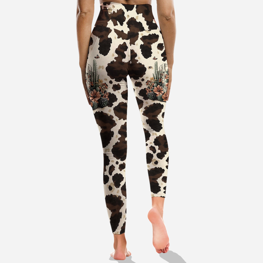 Bottes vintage - Sweat à capuche et leggings personnalisés style campagnard