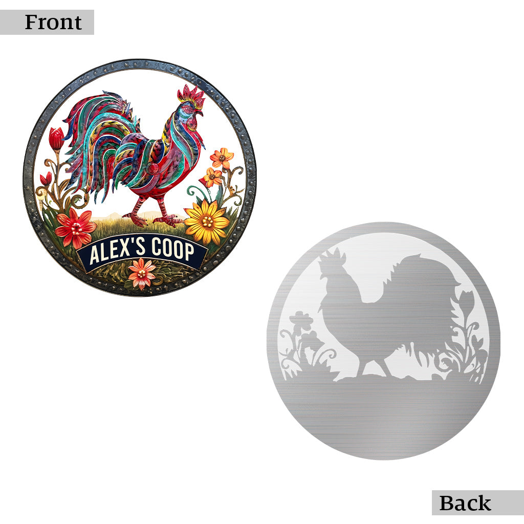 My Chicken Coop - Personalized Chicken Cut Metal Sign