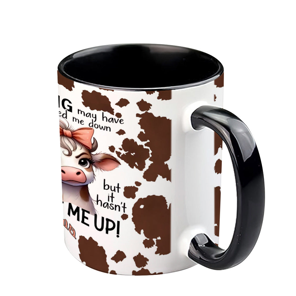 Le vieillissement a peut-être ralenti - Mug personnalisé à motif vache