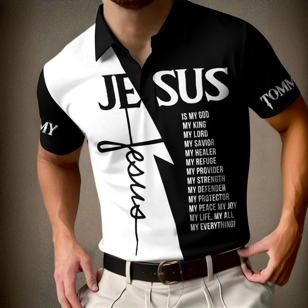 Jesus Is My God - Personalized Christian Polo Shirt