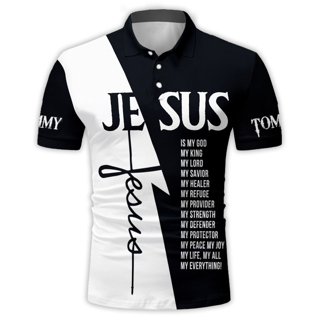 Jesus Is My God - Personalized Christian Polo Shirt