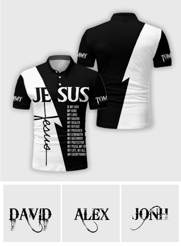 Jesus Is My God - Personalized Christian Polo Shirt