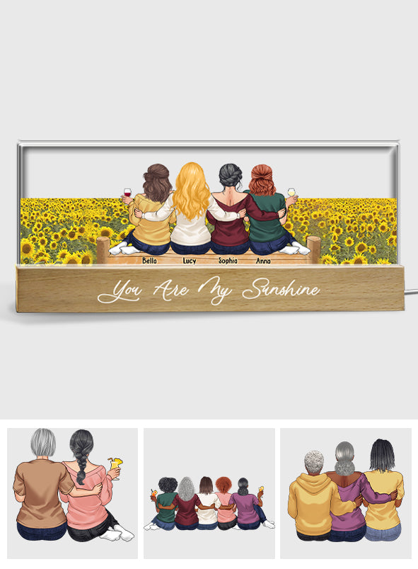 Tu es mon rayon de soleil - Veilleuse LED personnalisée pour ma meilleure amie