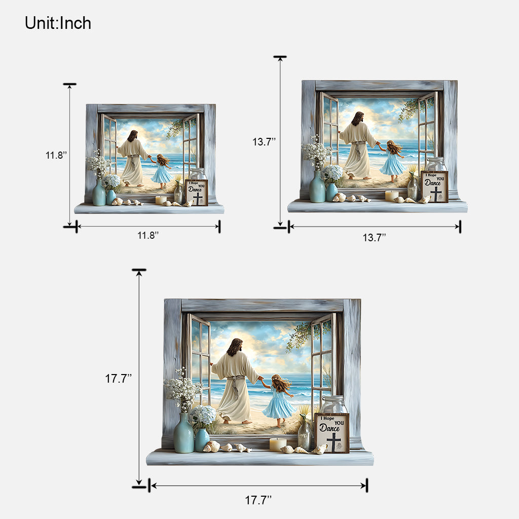 J'espère que tu danseras - Panneau en bois personnalisé de forme chrétienne