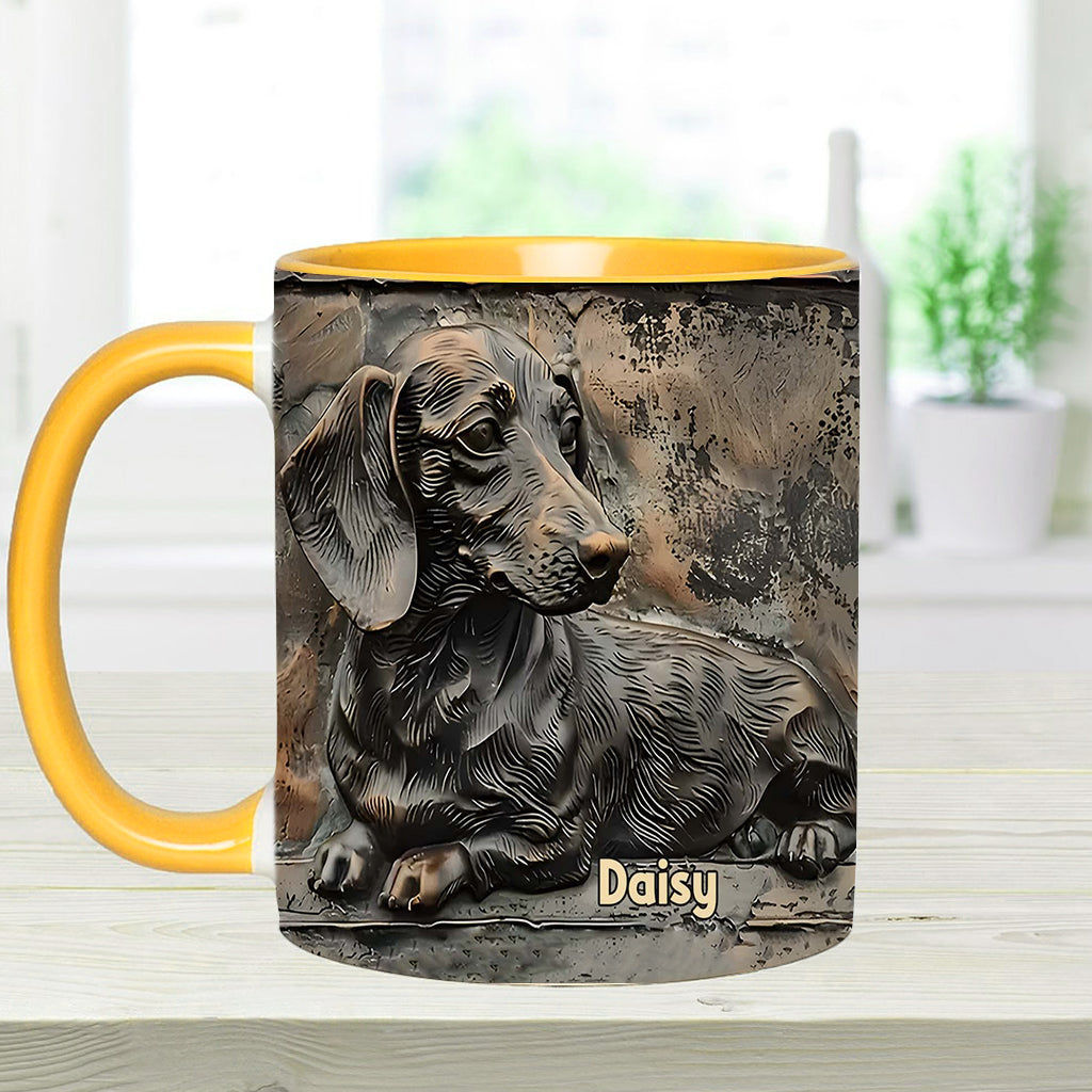 Love Dachshunds - Personalized Dachshund Accent Mug