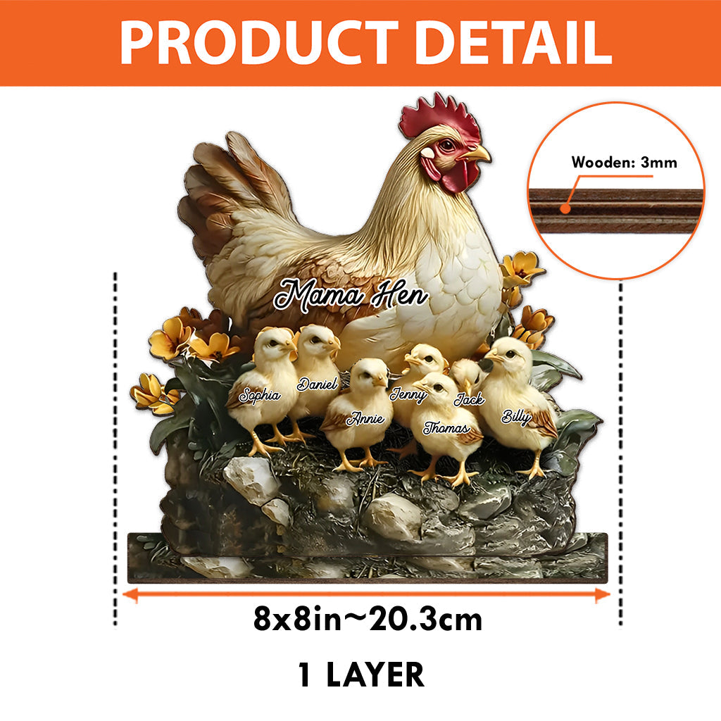 Mama Hen - Personalized Mother 1 Layered Big Freestanding