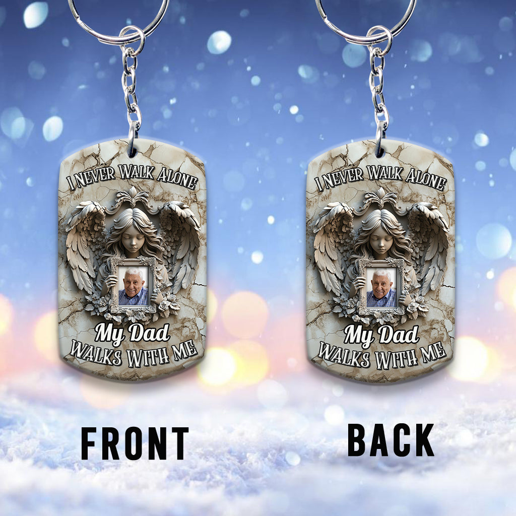 Porte-clés commémoratif personnalisé Ailes d'ange