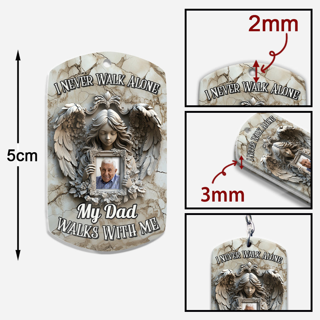 Porte-clés commémoratif personnalisé Ailes d'ange