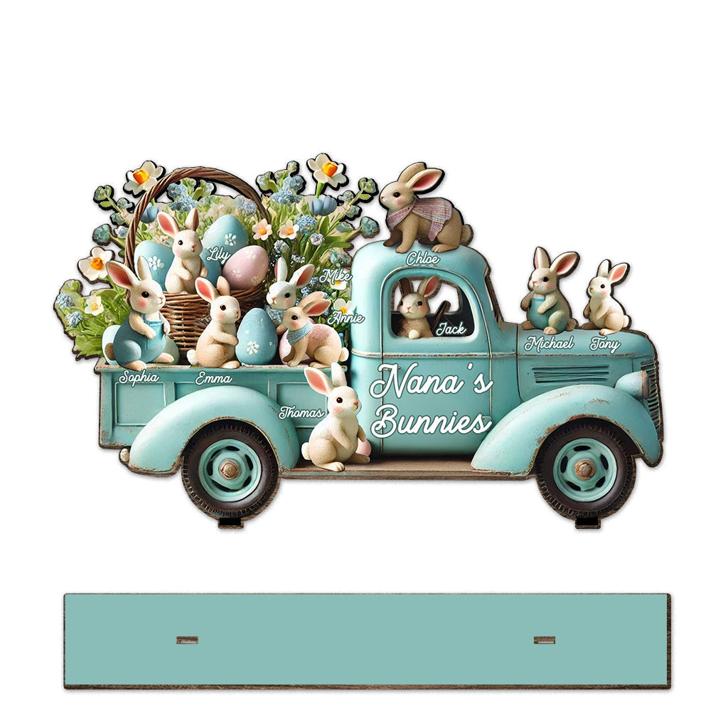 Lapins de maman/mamie - Grand lapin personnalisé pour grand-mère, à un étage, autoportant