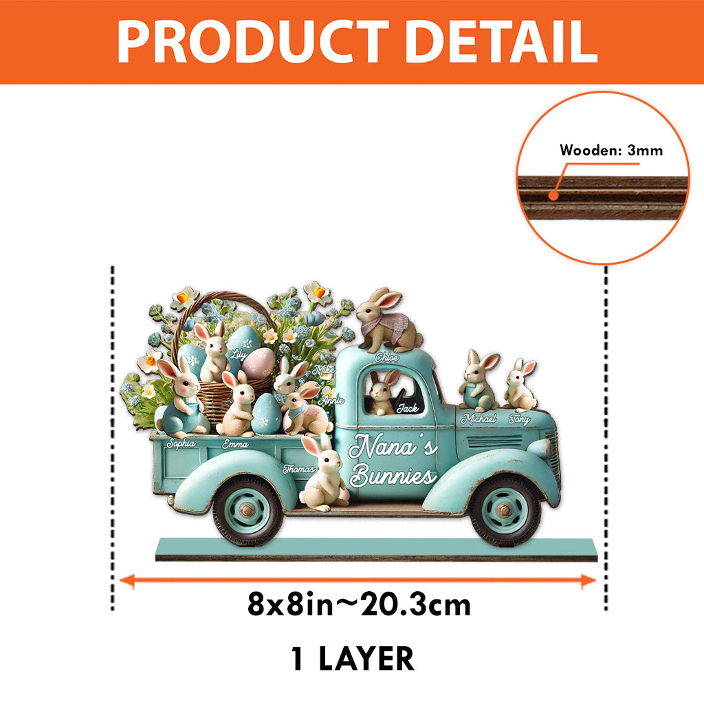 Lapins de maman/mamie - Grand lapin personnalisé pour grand-mère, à un étage, autoportant