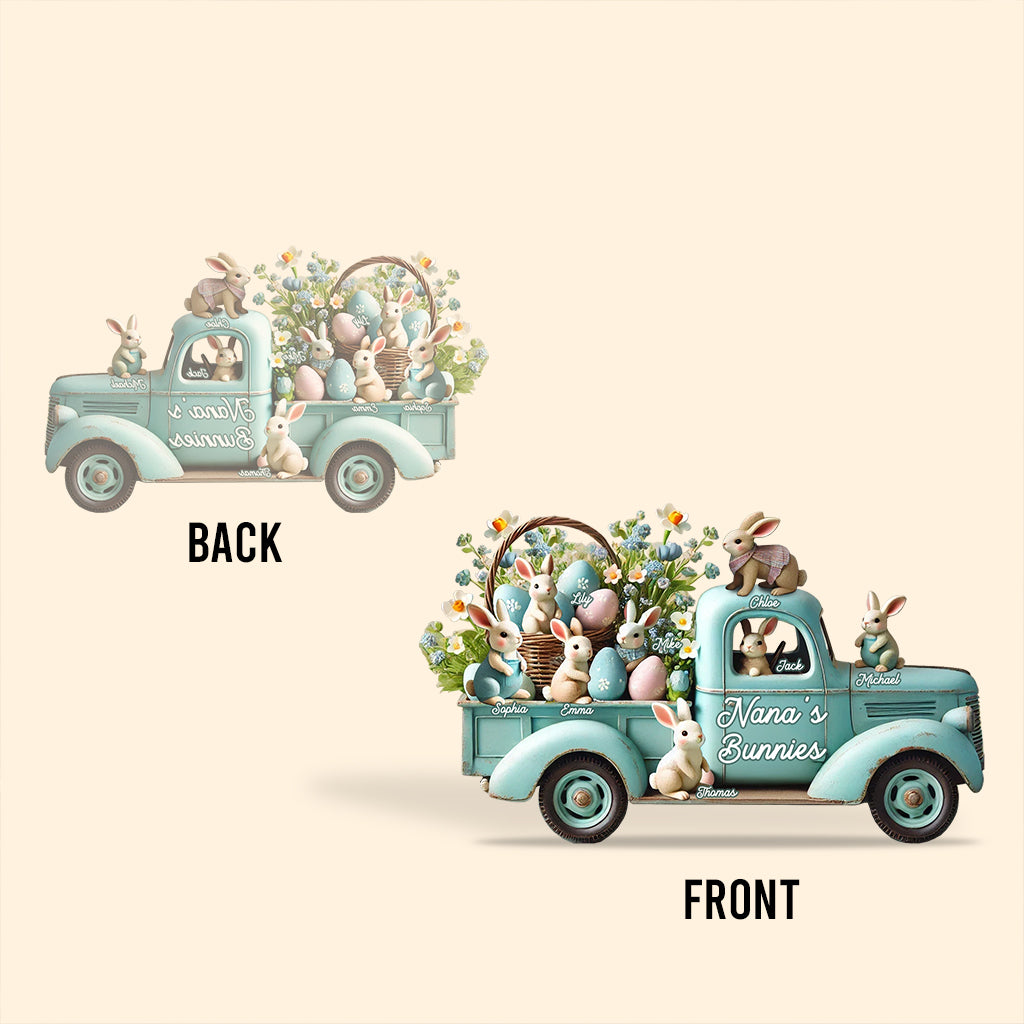 Mama/ Nana's ... Bunnies - Personalized Grandma Custom Shaped Acrylic Plaque