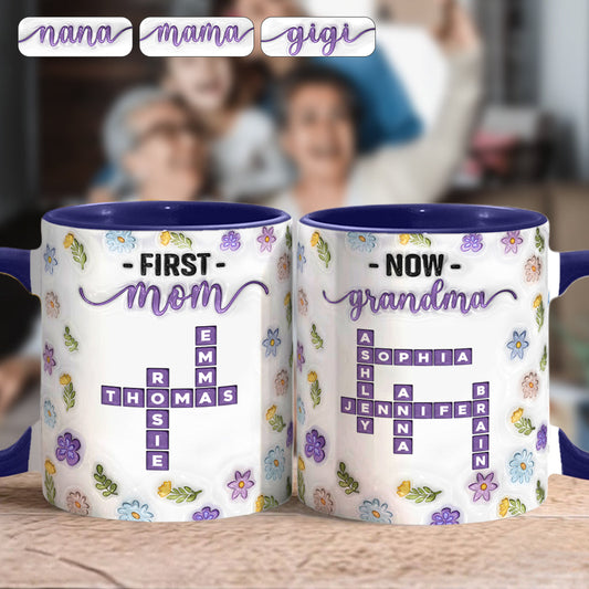 Première maman, maintenant grand-mère - Mug personnalisé « Grand-mère »