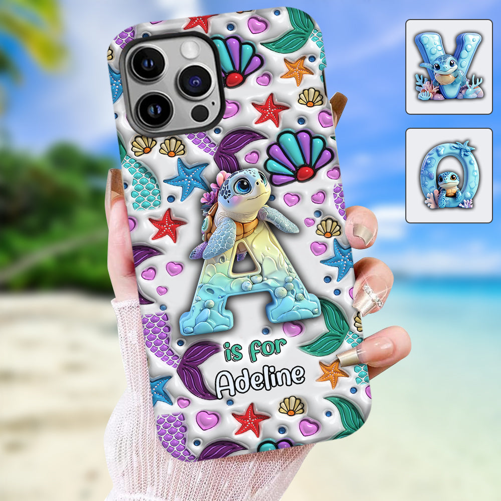 Tortues mignonnes - Coque de téléphone personnalisée avec imprimé tortue intégral