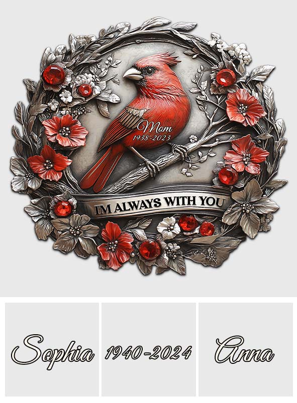 Je suis toujours avec toi - Clip de pare-soleil de voiture personnalisé en forme de mémorial