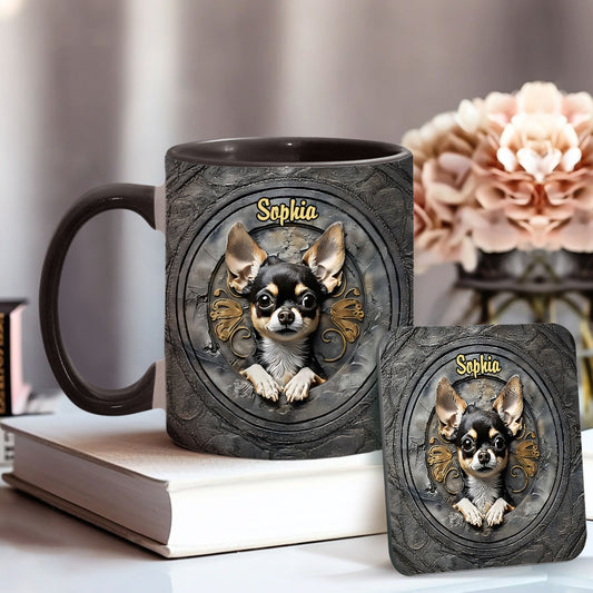 Adorable Chihuahua - Personalized Chihuahua Accent Mug