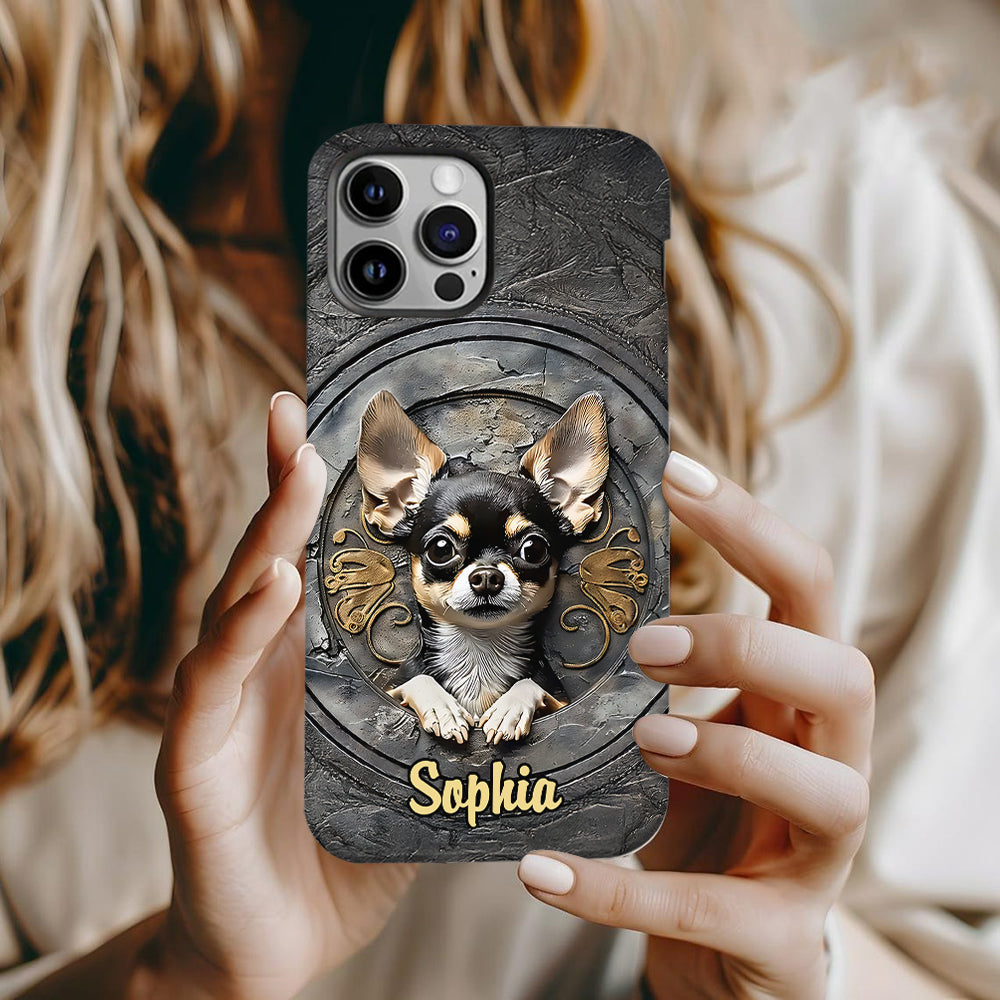 Adorable Chihuahua - Coque de téléphone personnalisée avec imprimé intégral