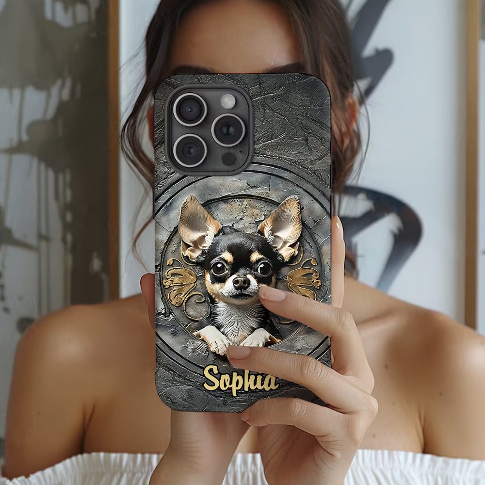 Adorable Chihuahua - Coque de téléphone personnalisée avec imprimé intégral
