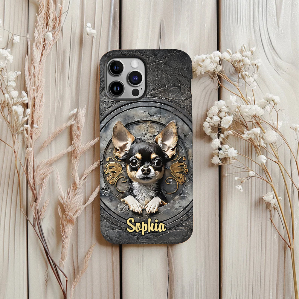 Adorable Chihuahua - Coque de téléphone personnalisée avec imprimé intégral