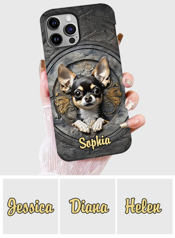 Adorable Chihuahua - Coque de téléphone personnalisée avec imprimé intégral