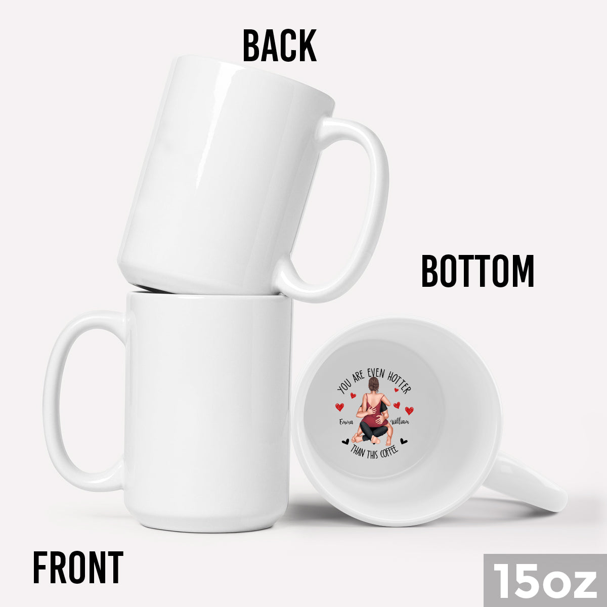 Tu es plus sexy que ce café - Mug personnalisé pour couple avec message caché